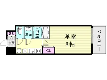 LIVIAZ KOBE SOLEIL(1K/10階)の間取り写真