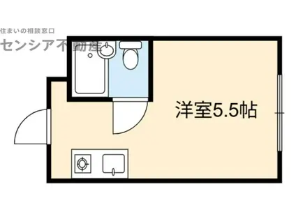 関目花博公館(ワンルーム/4階)の間取り写真