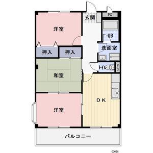 リンピア 志水(3DK/2階)の間取り写真