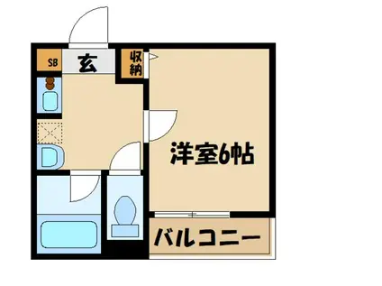 サクラテック橋本(1K/3階)の間取り写真