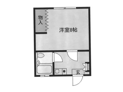 パールピアス(1K/2階)の間取り写真