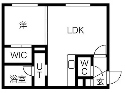 PARK LANE N7W12 (1LDK/1階)の間取り写真