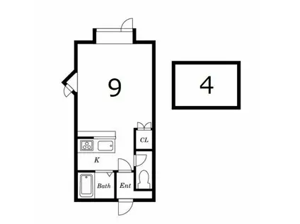 ロイヤルフレンド(1K/2階)の間取り写真