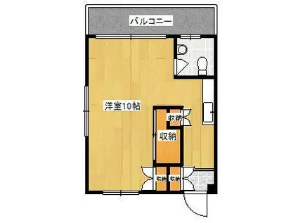 コーポ高良III(ワンルーム/3階)の間取り写真
