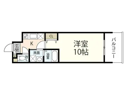 FLARE HIRATSUKA(1K/4階)の間取り写真