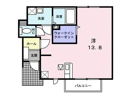パストラル御幸(ワンルーム/1階)の間取り写真