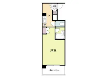 フォレストコート長瀬(ワンルーム/1階)の間取り写真