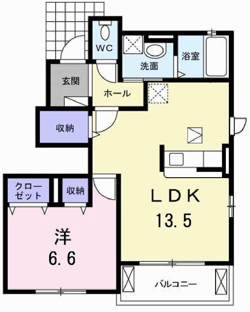 エスペランサ フトゥーロ(1LDK/1階)の間取り写真
