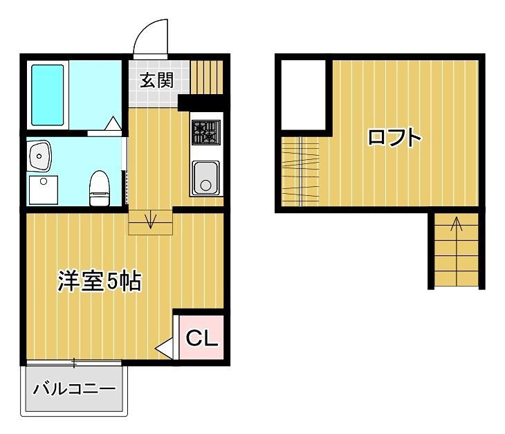 AVENIR(1K/2階)の間取り写真