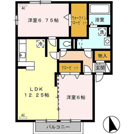 PREMIUM STAGE 吉祥(2LDK/2階)の間取り写真