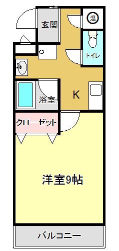 ワンズホーム錦町(1K/4階)の間取り写真