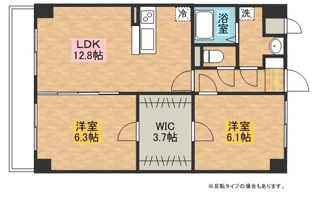 フォルテ(2LDK/11階)の間取り写真