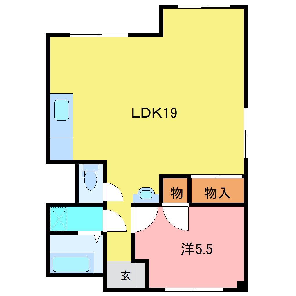 高木ハイツ(1LDK/1階)の間取り写真