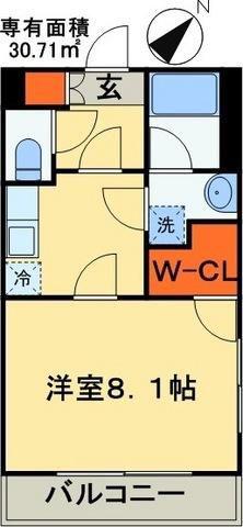 セレーネ(1K/2階)の間取り写真