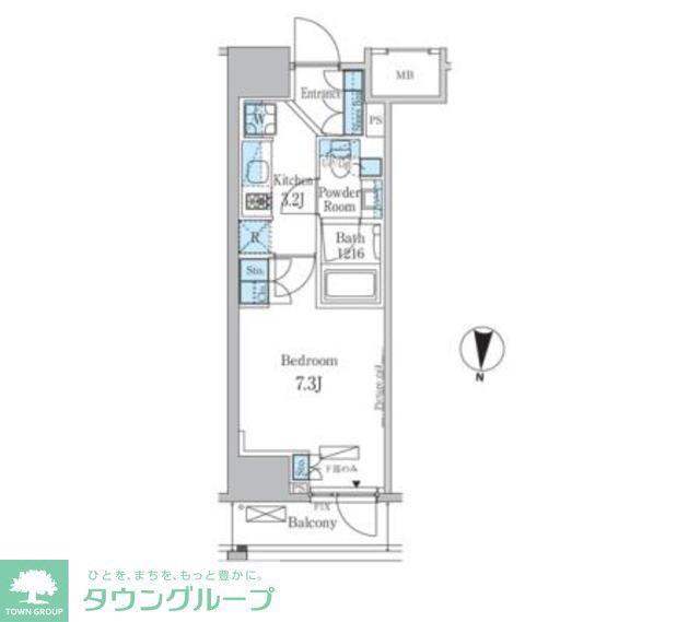パークアクシス錦糸町レジデンス(1K/4階)の間取り写真