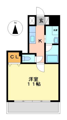 レジディア久屋大通(1K/9階)の間取り写真