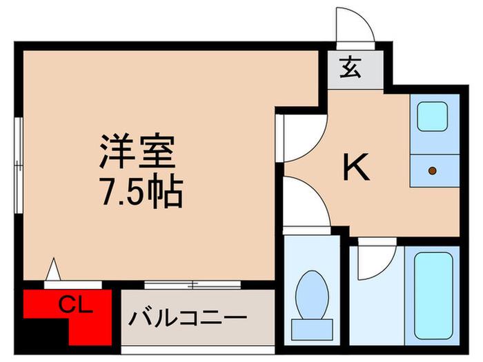 シャルマン早苗(1K/2階)の間取り写真