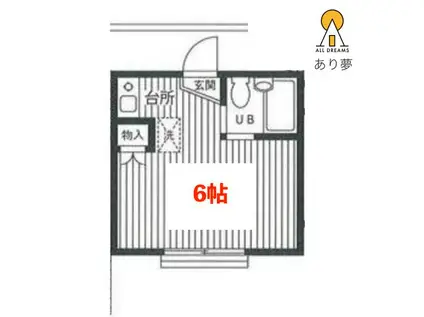 パレス保土ヶ谷(ワンルーム/2階)の間取り写真
