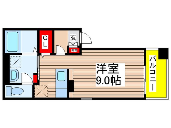エピナール緑が丘(ワンルーム/2階)の間取り写真