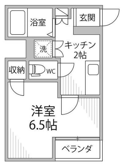 VIDA勝どき(1K/1階)の間取り写真
