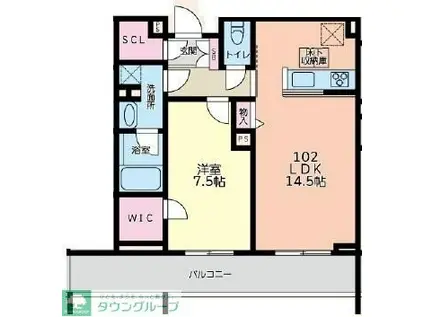 BEL CIELO日吉(1LDK/1階)の間取り写真