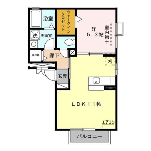 ディア立夢(1LDK/3階)の間取り写真