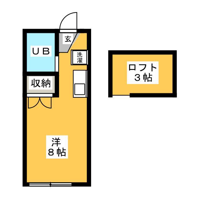 パレス52(ワンルーム/1階)の間取り写真
