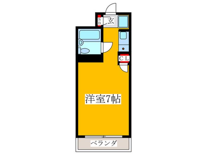 ビリジアン目白(ワンルーム/1階)の間取り写真