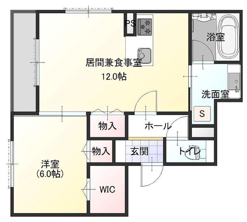 LA FELICE(1LDK/2階)の間取り写真