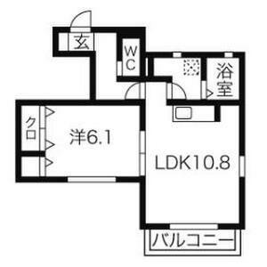 フォレストメゾン天白渓(1LDK/1階)の間取り写真