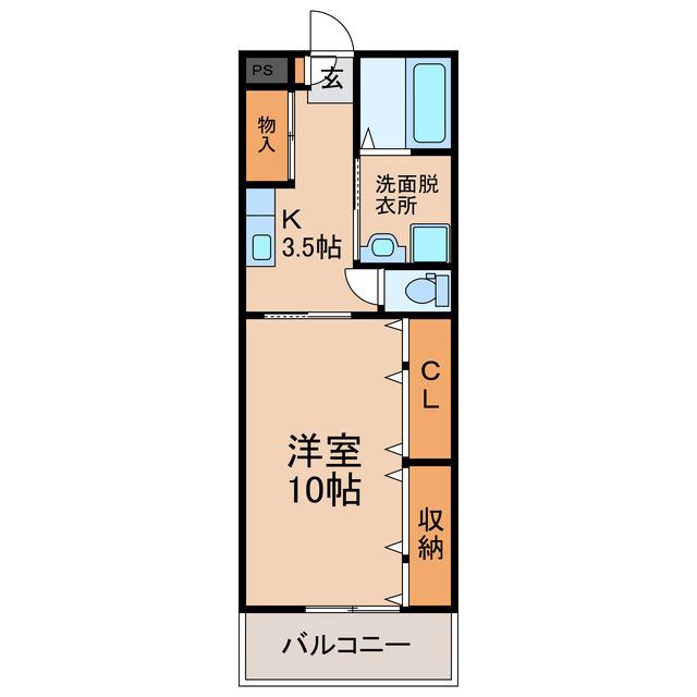 AILEBRILLERII(1K/2階)の間取り写真