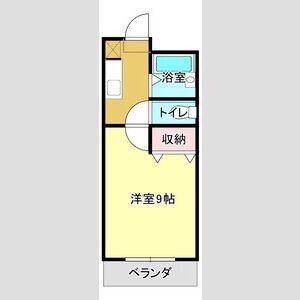 ベルファース(1K/1階)の間取り写真