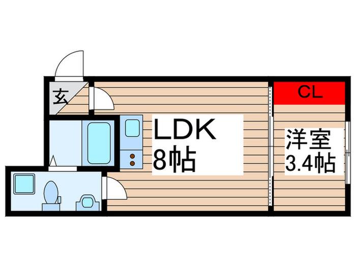 GIORNO八柱(1LDK/1階)の間取り写真