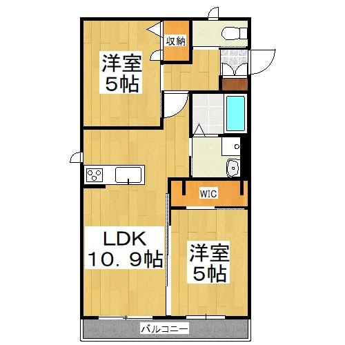 リーベハイム(2LDK/2階)の間取り写真