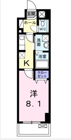 リヴィエールプラス(1K/5階)の間取り写真