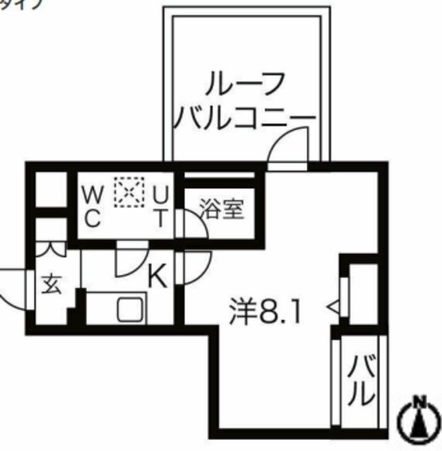 パティーナ中野(1K/4階)の間取り写真