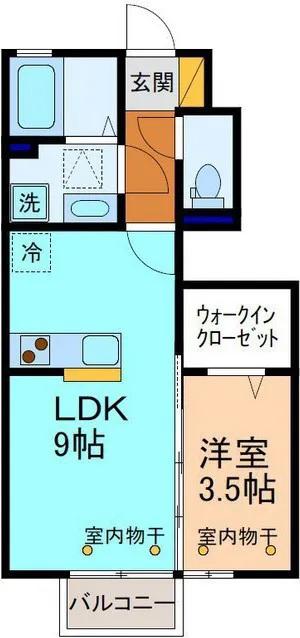 アルタイル藤ノ木(1LDK/1階)の間取り写真
