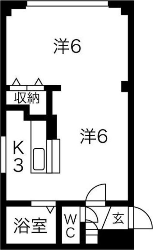 リベラルイン819(1DK/3階)の間取り写真