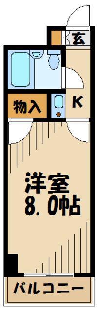 TISマンション堀之内(1K/3階)の間取り写真