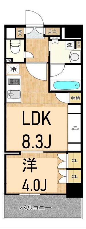 デュオステージ関内II(1LDK/5階)の間取り写真