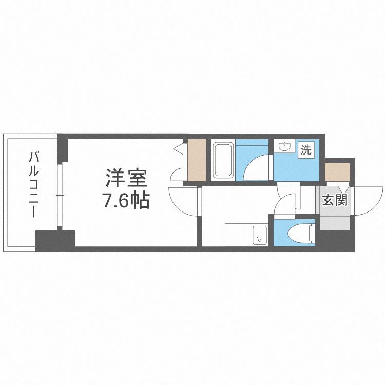 LA DOUCEUR九条(1K/3階)の間取り写真