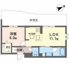 CASA PINOV(1LDK/1階)の間取り写真