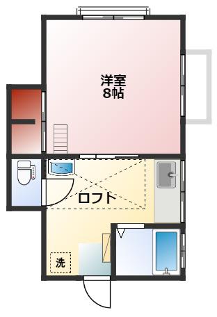 メゾン・ひろ(1DK/2階)の間取り写真