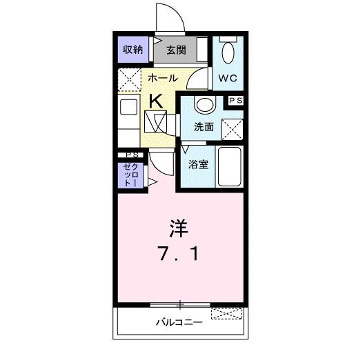 フリージア本郷台(1K/1階)の間取り写真