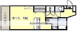ロイヤルコート平之(1K/6階)の間取り写真