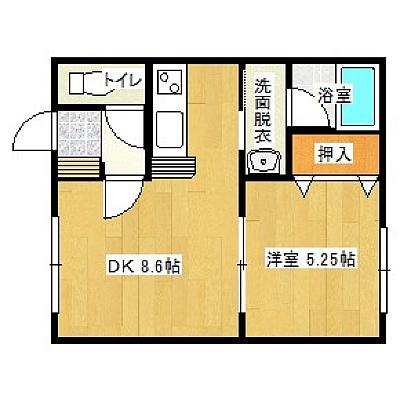 ロジェ住吉(1DK/1階)の間取り写真