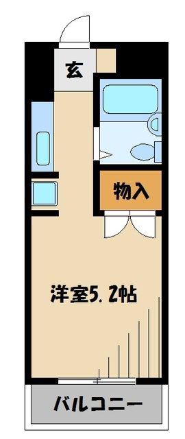 サンヴェール飯能(ワンルーム/8階)の間取り写真