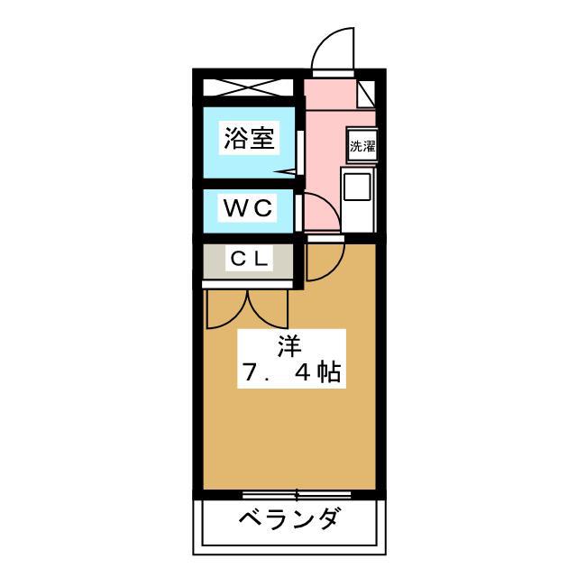 LARK(1K/2階)の間取り写真
