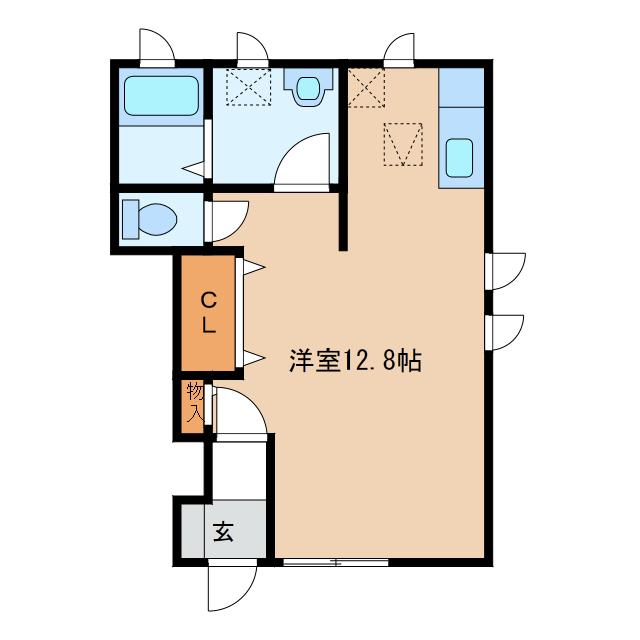 アートマンション(ワンルーム/1階)の間取り写真
