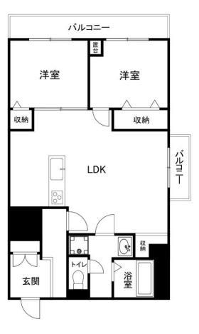 第6よしみビル(2LDK/3階)の間取り写真